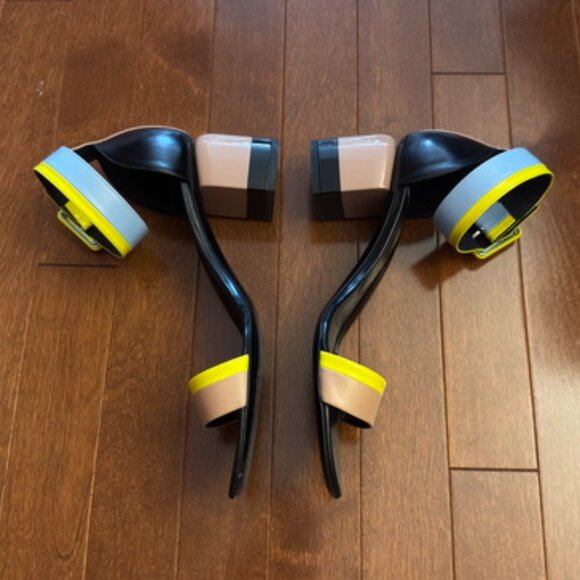 Pierre Hardy Patent Leather Multi-Colour Sandals - Picture 2 of 6